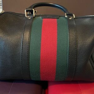 Gucci Black Leather Boston